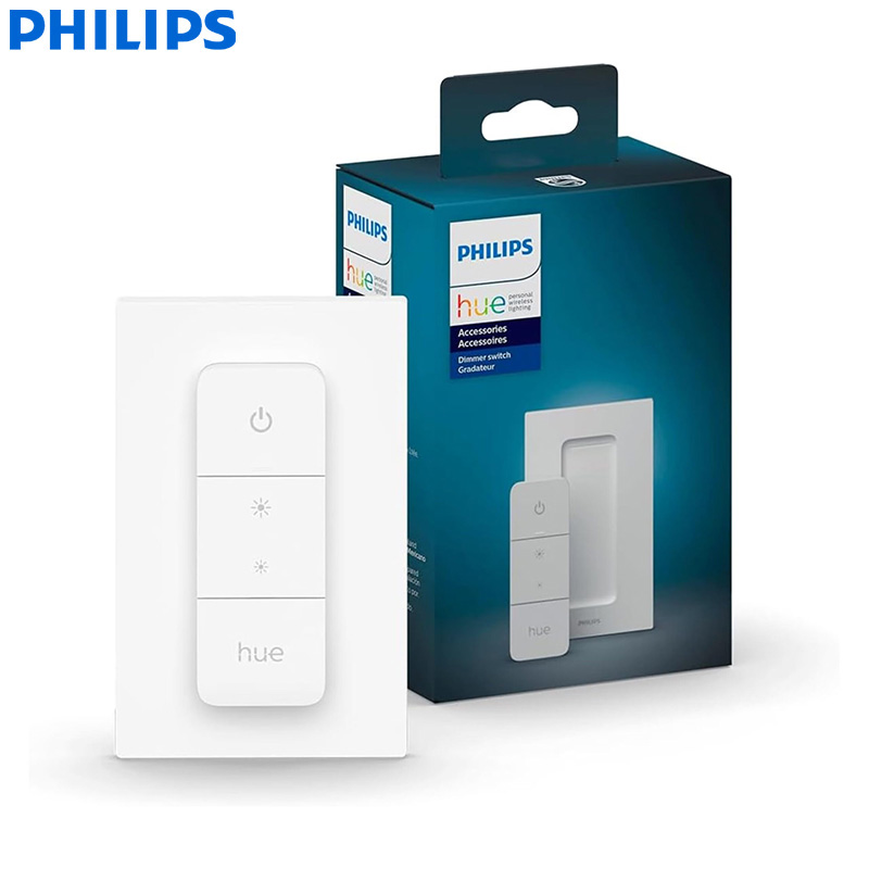 Philips Bulb Hue - สวิตช์หรี่ไฟอัจฉริยะฟิลิปส์ ฮิวพร้อมรีโมท ควบคุมการเปิด/ปิดไฟฮิว ปรับความสว่างได้ ติดตั้งแบบไร้สาย สีขาว