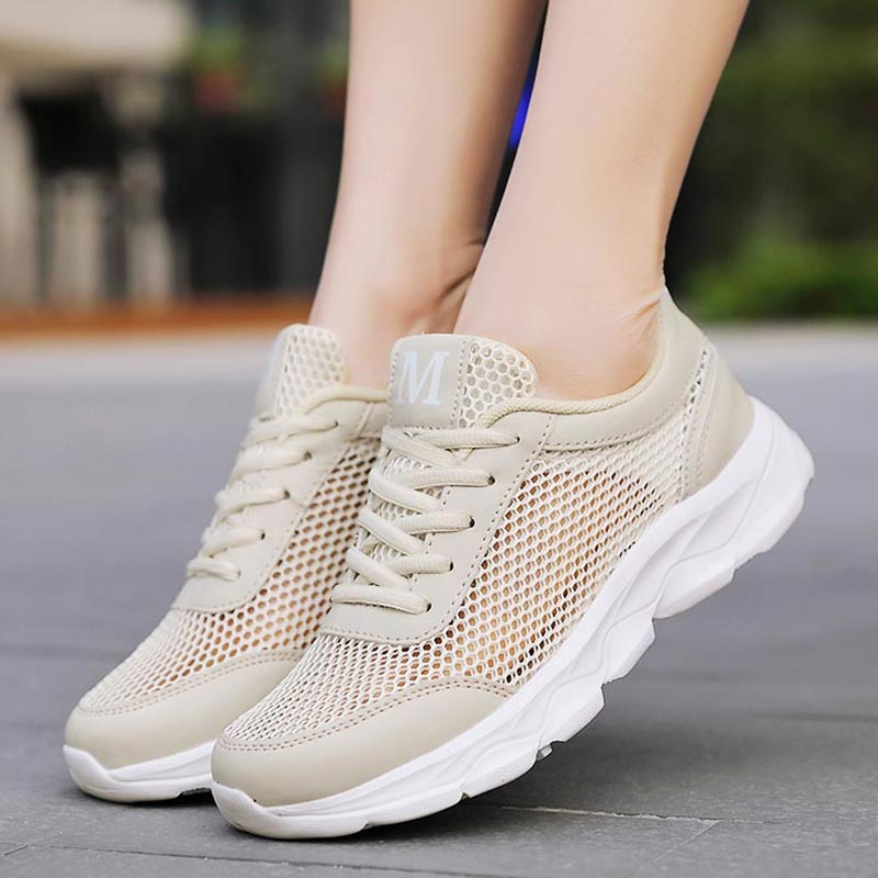 Japanese Lifestyle Items - ฤดูร้อน Breathable รองเท้าผ้าใบผู้หญิงตาข่ายผู้หญิงกีฬารองเท้าน้ําหนักเบารองเท้าผู้หญิง T ใหม่ 2019