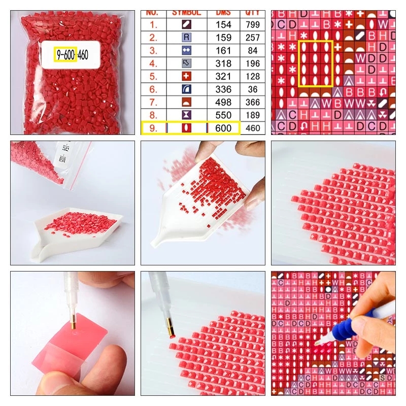 DIY เพชร Rhinestones ภาพวาดการ - Japanese Lifestyle Home บทวิจารณ์และราคา