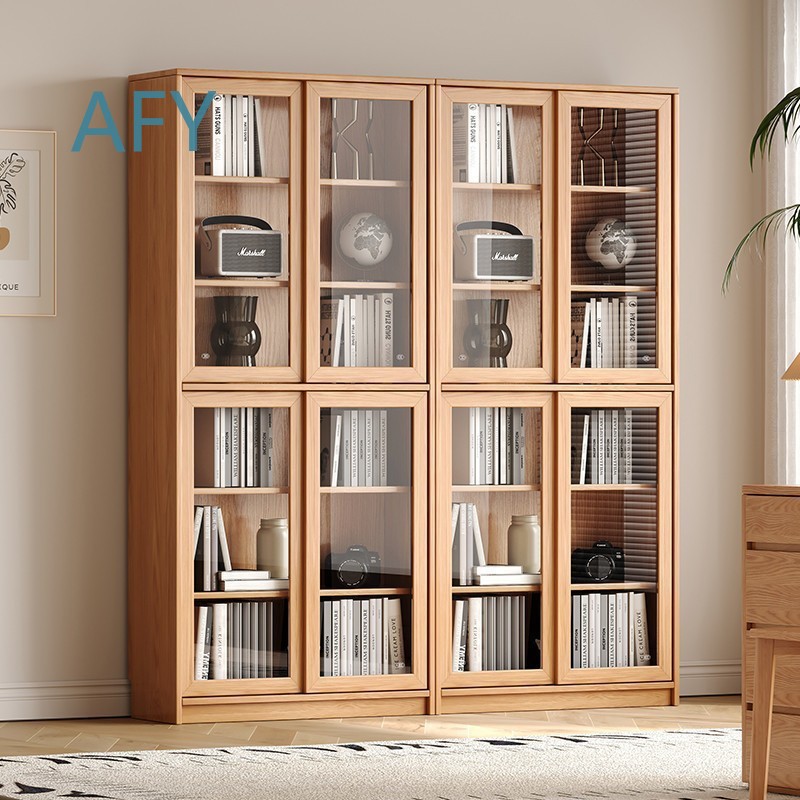 ตู้หนังสือไม้โอ๊คแข็งพร้อมประต - Muji Home Storage บทวิจารณ์และราคา