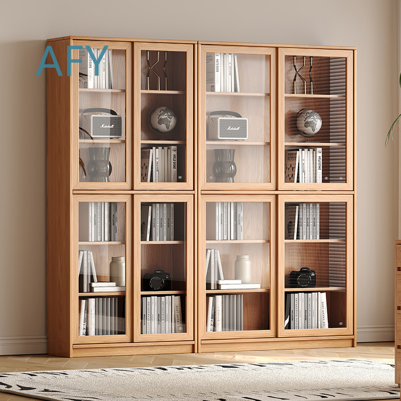 ตู้หนังสือไม้โอ๊คแข็งพร้อมประต - Muji Home Storage บทวิจารณ์และราคา