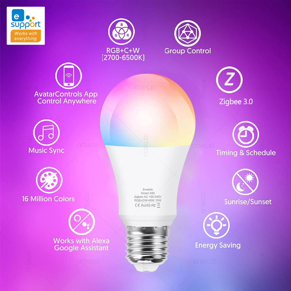 15W 18W E27 Zigbee สมาร์ทหลอดไ - Philips Bulb Hue บทวิจารณ์และราคา