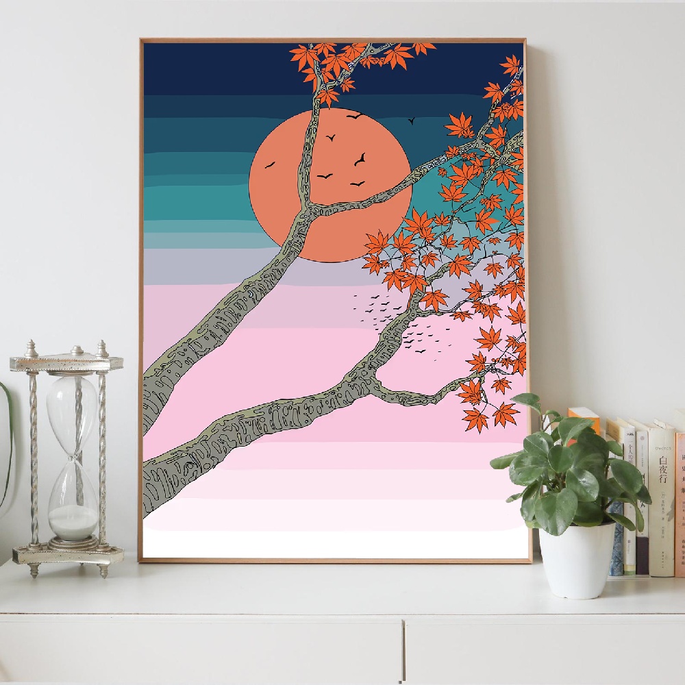 ภาพวาดบนผ้าใบลายภูเขาสไตล์ญี่ป - Japanese Lifestyle Home บทวิจารณ์และราคา